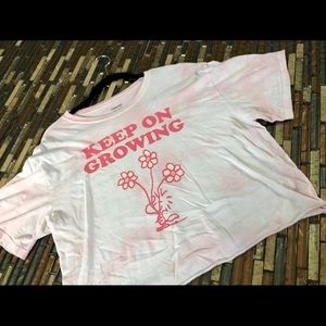 Keep on growing tie dye crop top peanuts